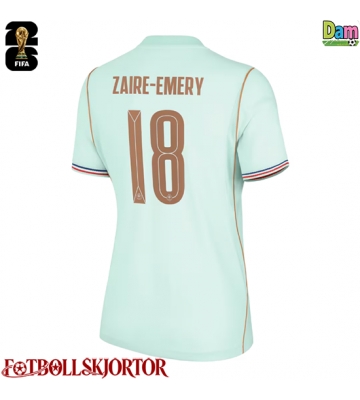 Frankrike Warren Zaire-Emery #18 Bortatröja Dam VM 2026 Kortärmad